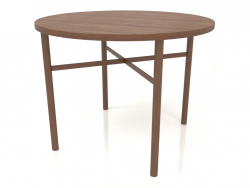 Mesa de comedor (extremo recto) (opción 2, D=1000x750, madera marrón claro)
