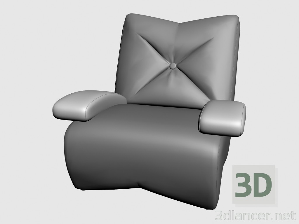 3d model Ustin silla II - vista previa
