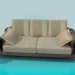 modèle 3D Sofa avec chaise - preview