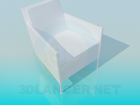 3d model Armchair on thin legs - preview