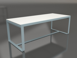 Mesa de jantar 210 (polietileno branco, cinza azul)