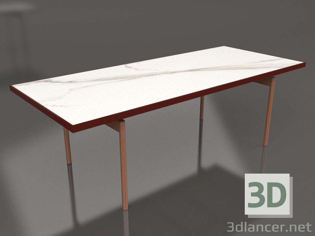 3d model Mesa de comedor (Rojo vino, DEKTON Aura) - vista previa