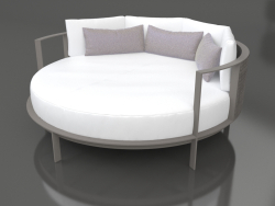 Круглая кровать для отдыха (Quartz grey)