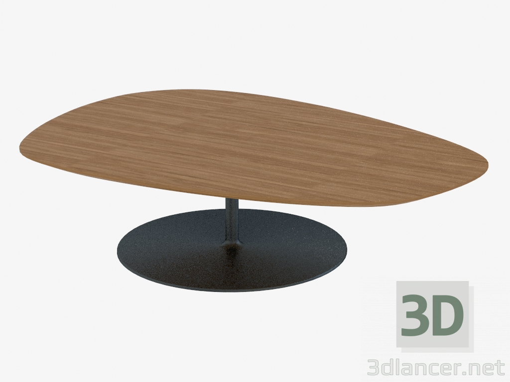modèle 3D Table basse sur un support rond - preview