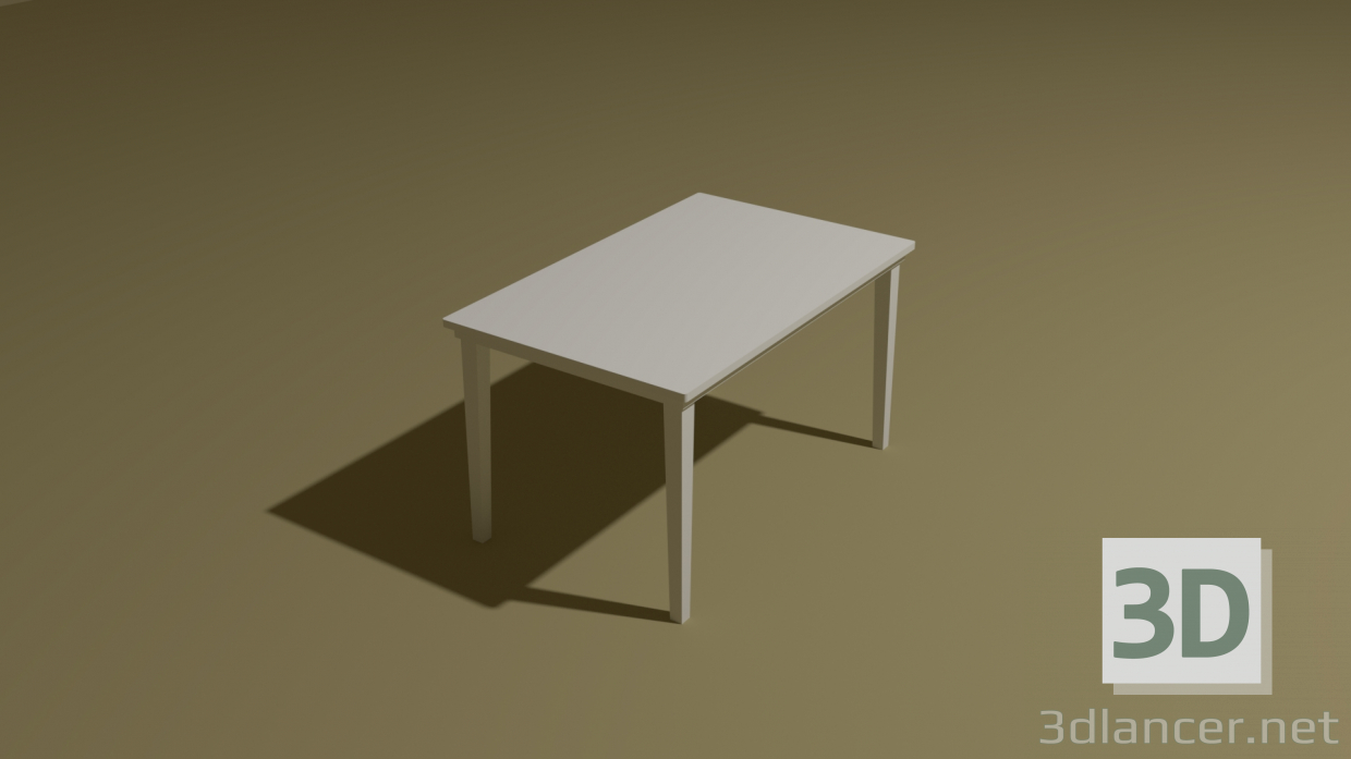 3D modeli Yemek Masası - önizleme