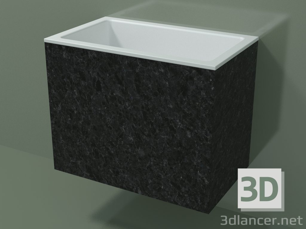 3d model Wall-mounted washbasin (02R133101, Nero Assoluto M03, L 60, P 36, H 48 cm) - preview