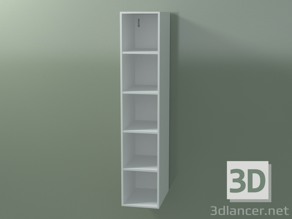 modello 3D Mobile alto Wall (8DUADD01, Glacier White C01, L 24, P 36, H 120 cm) - anteprima