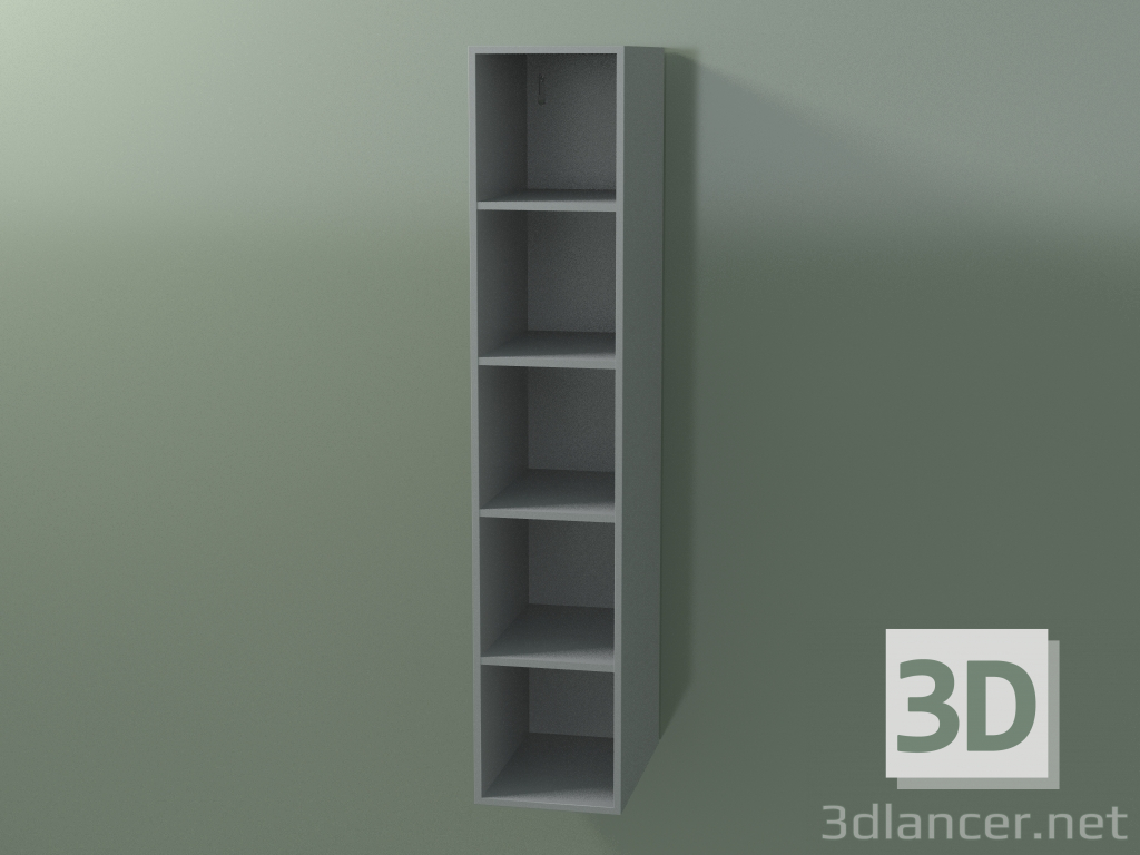 3 डी मॉडल दीवार लंबा कैबिनेट (8DUADD01, सिल्वर ग्रे C35, L 24, P 36, H 120 cm) - पूर्वावलोकन