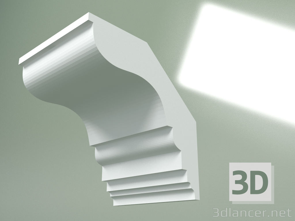3D modeli Alçı korniş (tavan kaidesi) KT407 - önizleme