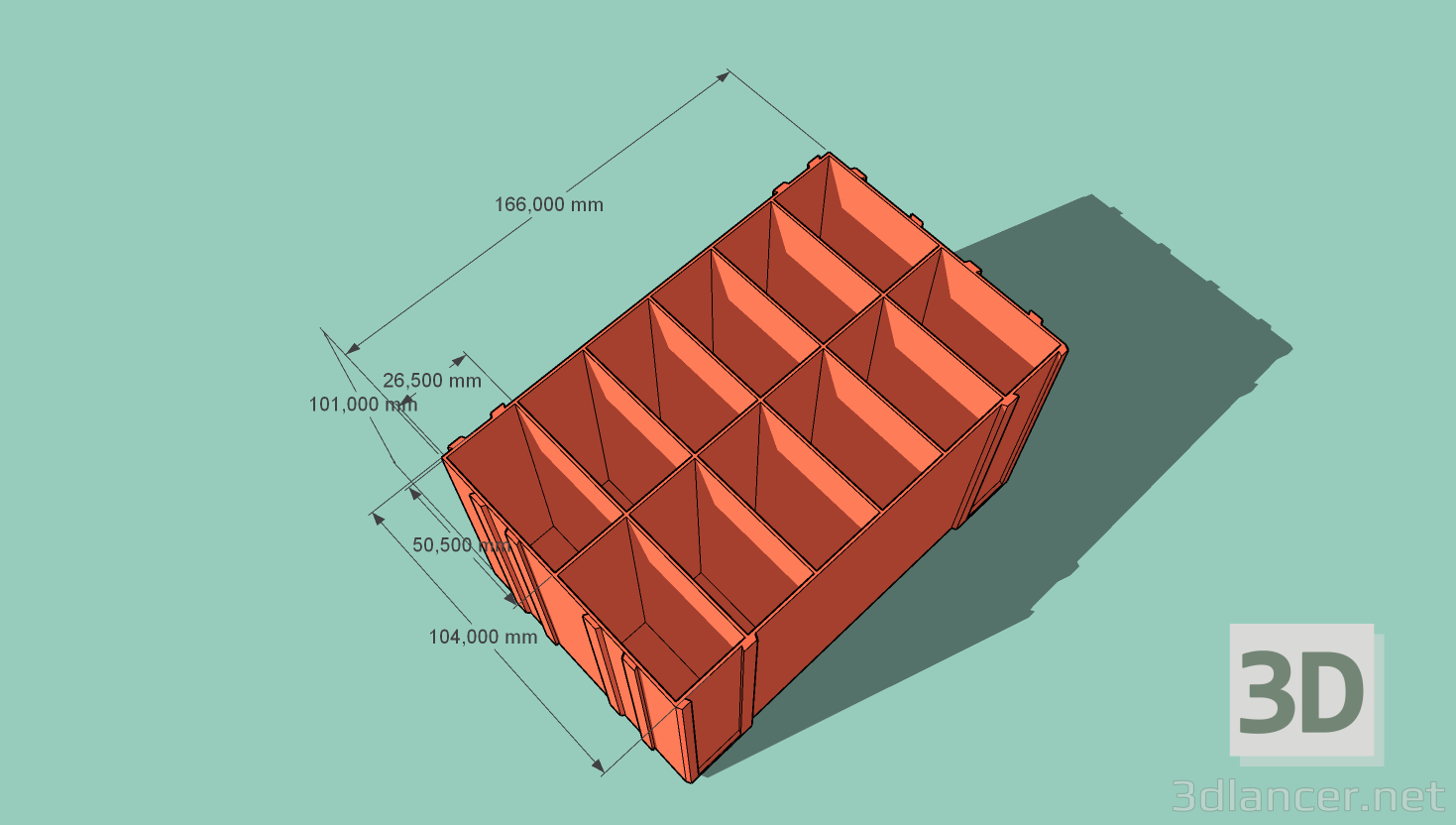 3d trays for small items model buy - render
