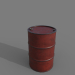 3d Barrel 200 liters Red dirt model buy - render