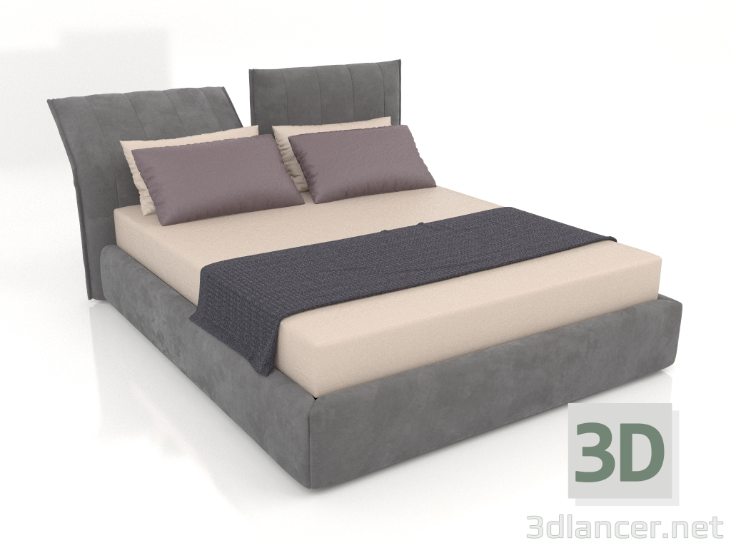 Modelo 3d Cama de casal ferro - preview