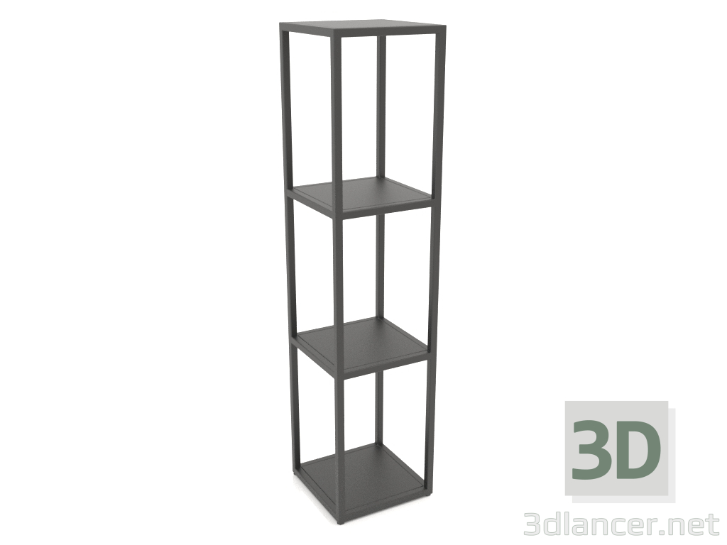 3D modeli Kare raf (METAL, 30x30x128, 4 raflı) - önizleme