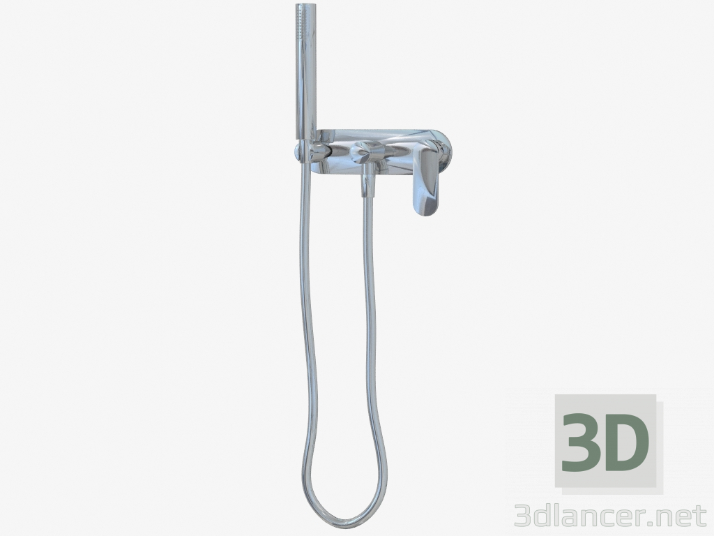 modèle 3D Robinet de douche caché avec douchette et un inverseur (112081) - preview