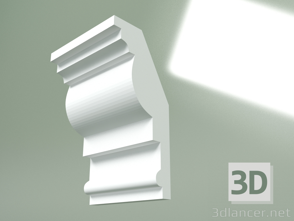 3D modeli Alçı korniş (tavan kaidesi) KT408 - önizleme