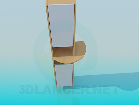 modello 3D Mobile con ripiano - anteprima