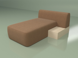 Modular chair Cascad Long with cushion (left)
