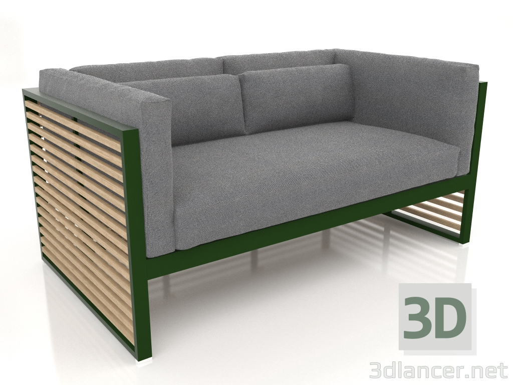 3d model Double sofa (Bottle green) - preview