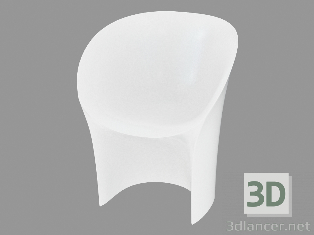 modello 3D Sedia imbottita - anteprima