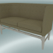 3D modeli Çift kişilik kanepe Belediye Başkanı (AJ6, H 82cm, 62x138cm, Beyaz yağlı meşe, Hallingdal - 224) - önizleme