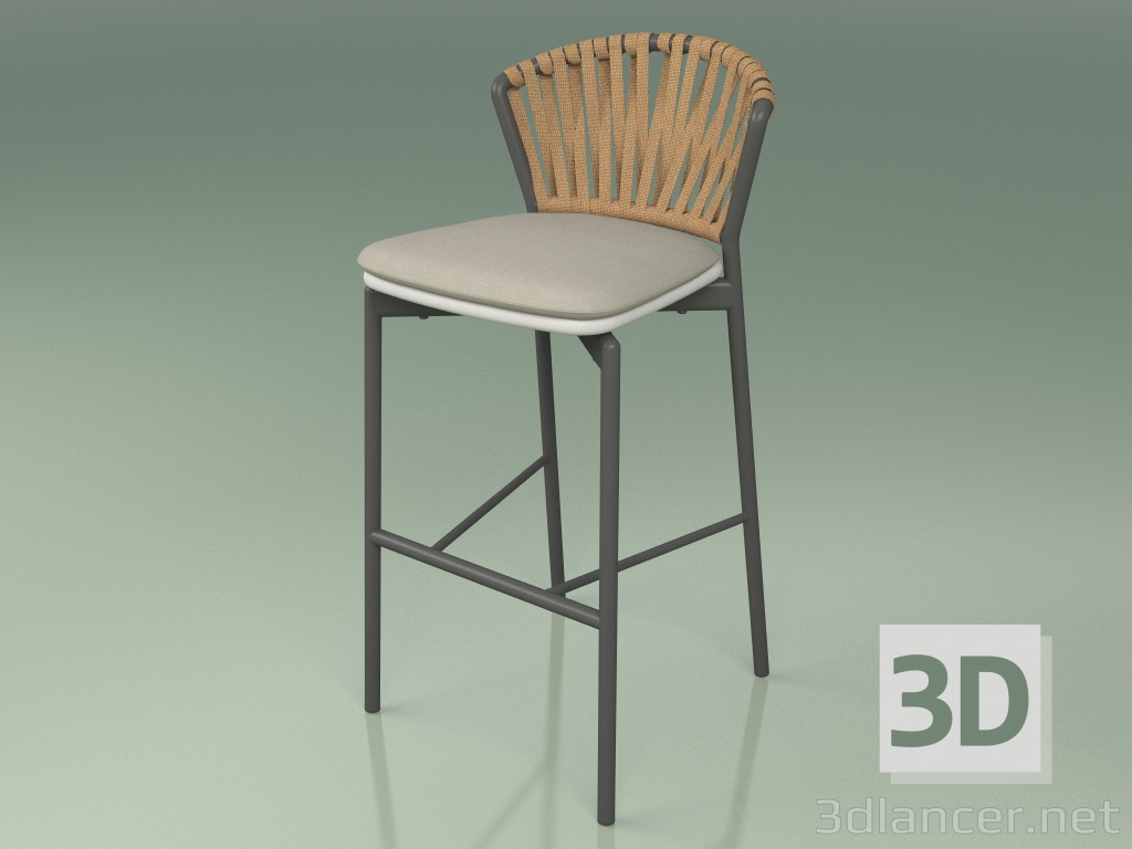 3d model Bar stool 150 (Metal Smoke, Polyurethane Resin Gray) - preview
