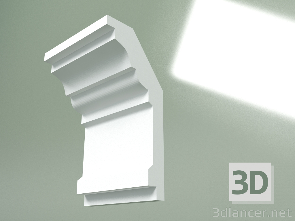 modèle 3D Corniche en plâtre (socle de plafond) KT409 - preview