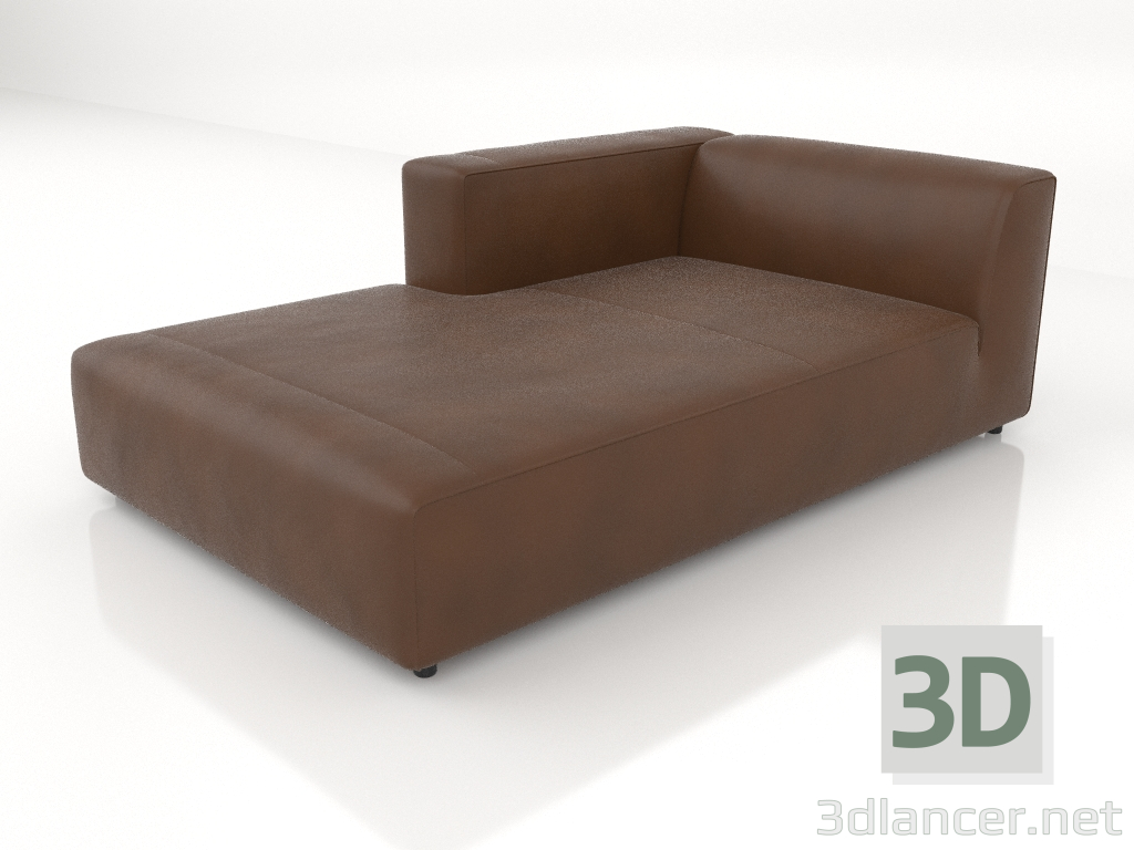 modèle 3D Chaise longue 207 SOLO avec accoudoir à droite - preview