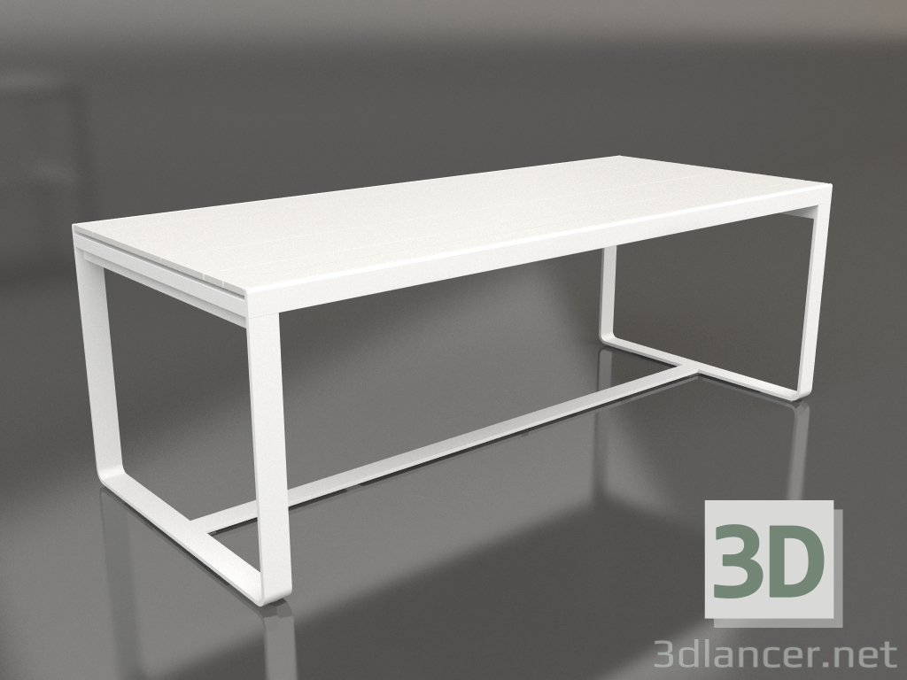modello 3D Tavolo da pranzo 210 (Polietilene bianco, Bianco) - anteprima
