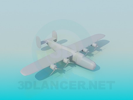 3d модель Военный самолет – превью