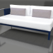 modèle 3D Module canapé, section 1 gauche (Bleu nuit) - preview