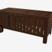 3d model Storage bench with wheels - preview