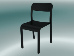 Silla BLOCCO silla (1475-20, lacado teñido negro ceniza)