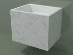 Wandwaschbecken (02R133301, Carrara M01, L 60, P 48, H 48 cm)