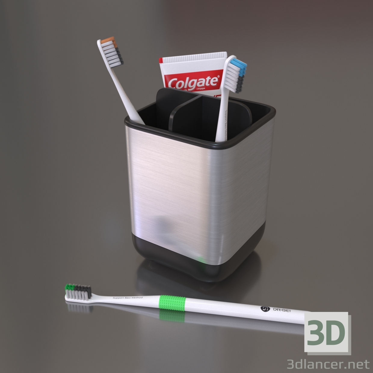 3D Ağız bakım ürünleri modeli satın - render