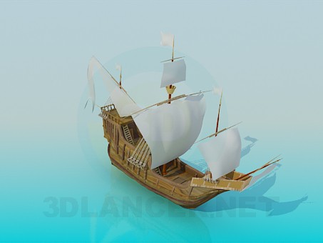 3d model Barco de vela - vista previa