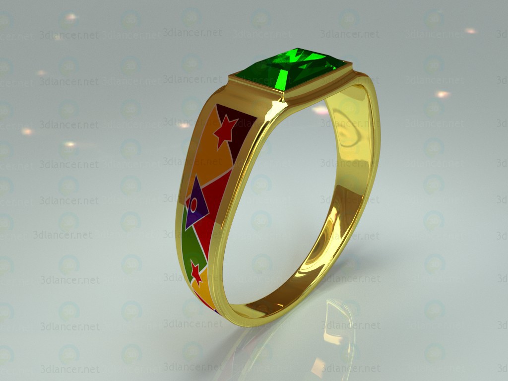 3D Modell Ring "April" - Vorschau