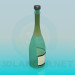 3D Modell Flasche Wein - Vorschau