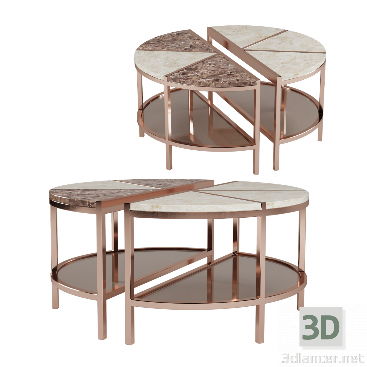 3 डी मॉडल मॉर्गन कॉफ़ी टेबल - पूर्वावलोकन