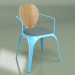 Modelo 3d Cadeira Louix com almofada (cinza, azul mate) - preview