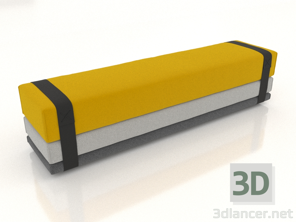 3d модель Скамья-кровать (сложенная) – превью