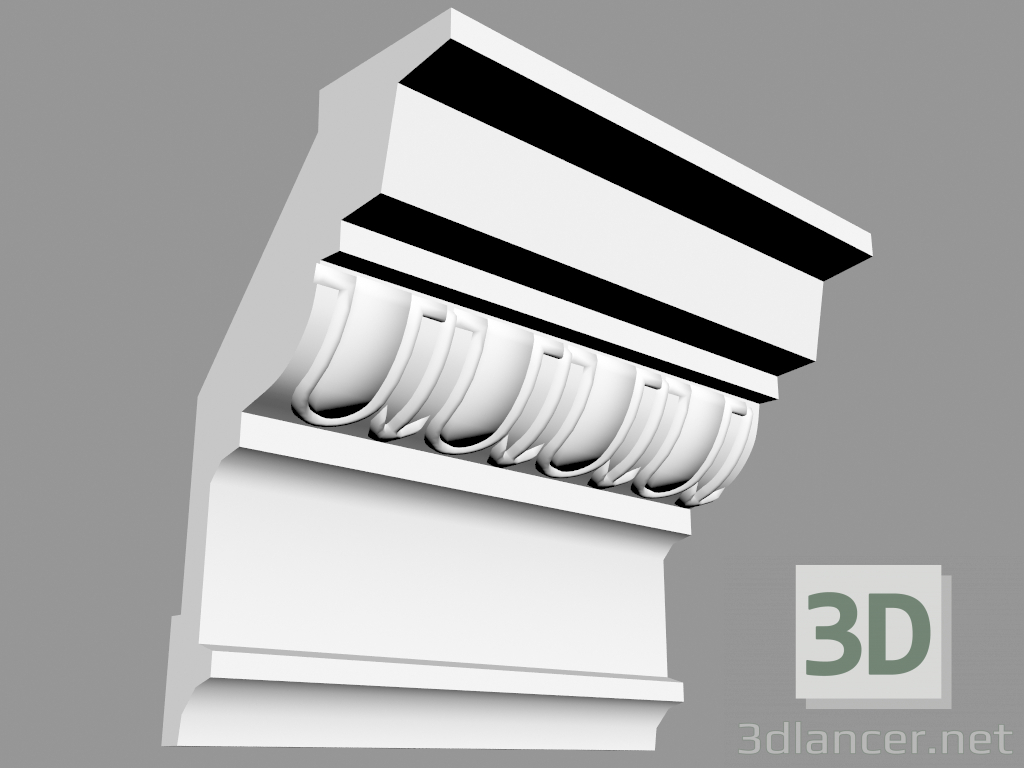 3D modeli Korniş C302 (12.8 x 8.5 cm) - önizleme