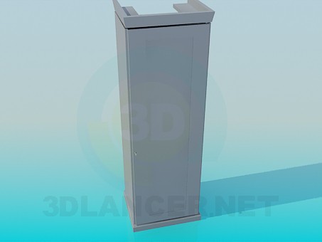 3d model Closet on one partition - preview