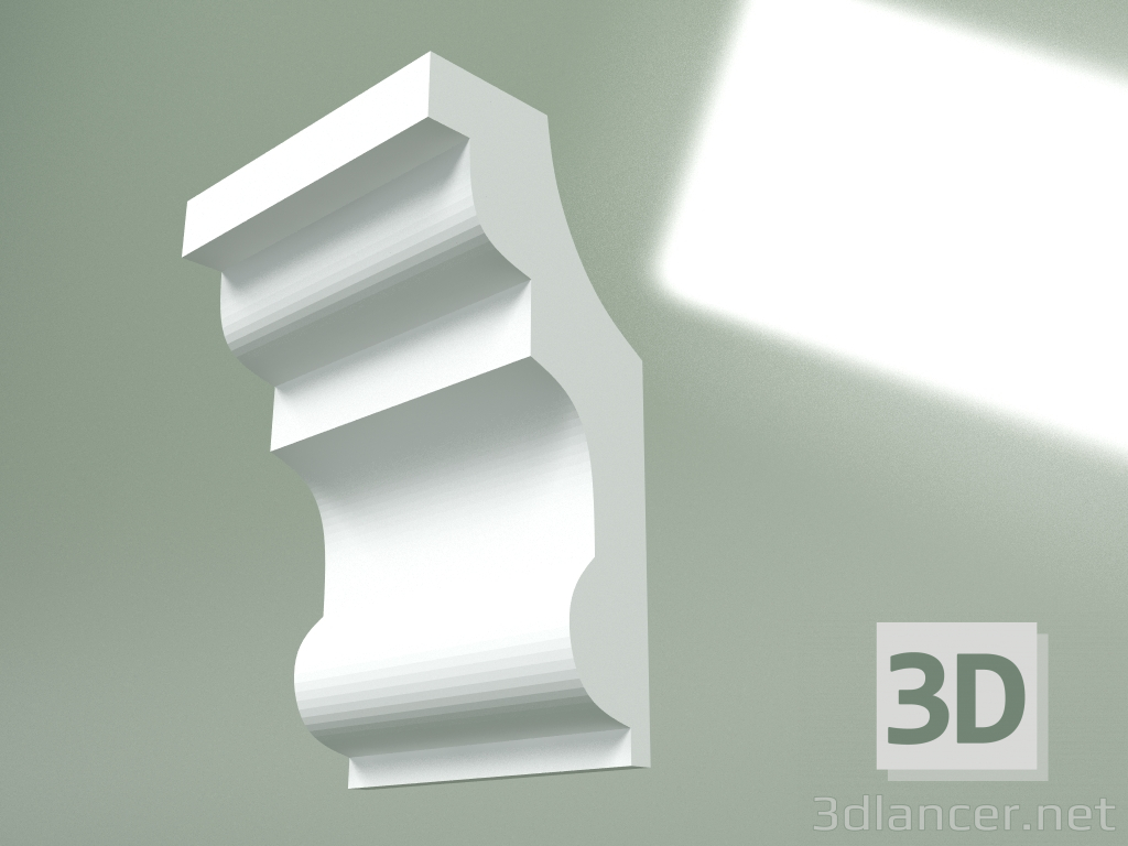 3D modeli Alçı korniş (tavan kaidesi) KT411 - önizleme