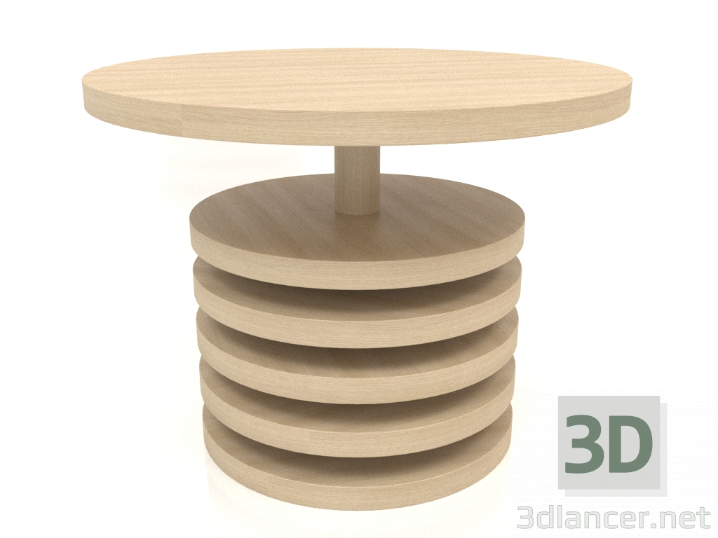 3d model Mesa de comedor DT 03 (D=1000x750, blanco madera) - vista previa
