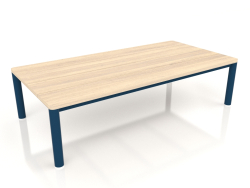 Mesa de centro 70×140 (azul cinza, madeira Iroko)