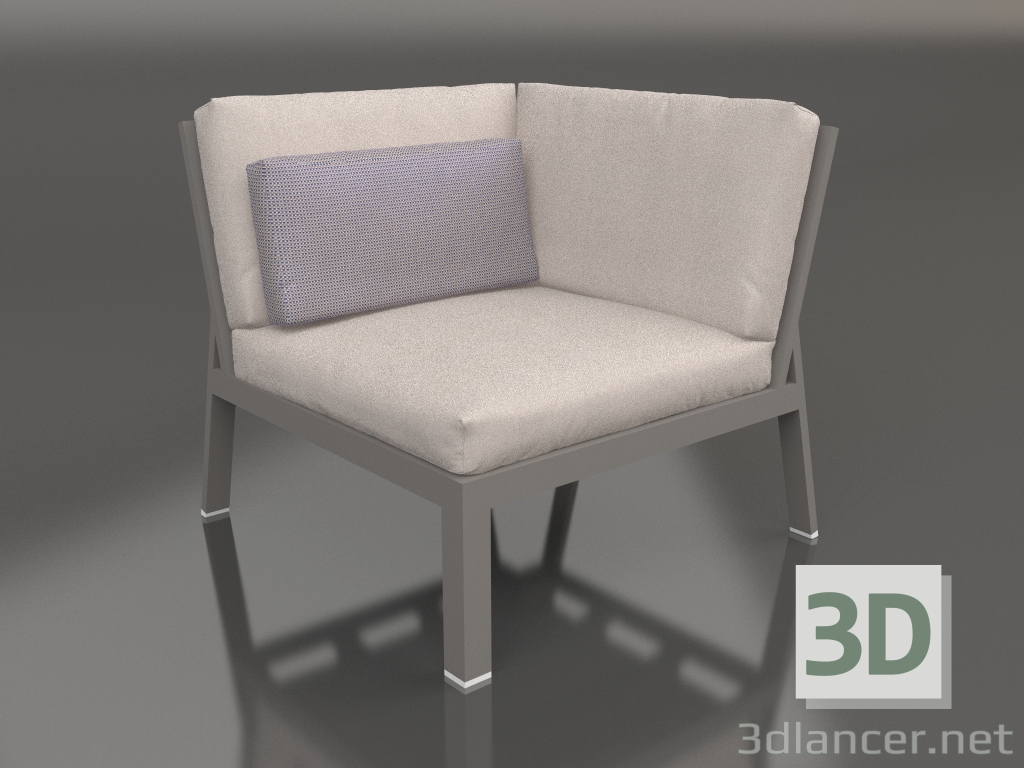 3d model Sofa module, section 6 (Quartz gray) - preview