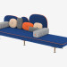 3D modeli Dört koltuklu kanepe - önizleme