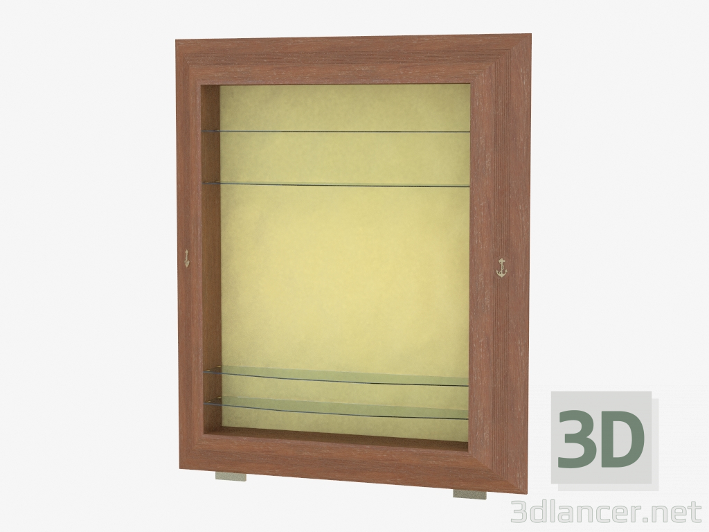 3D Modell TV-Panel mit Regalen - Vorschau