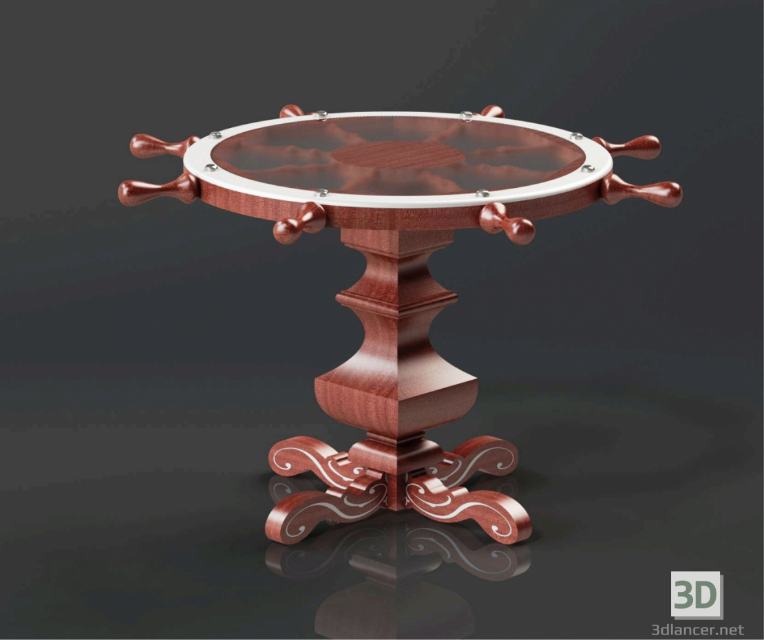 3d Side table "Steering wheel" model buy - render
