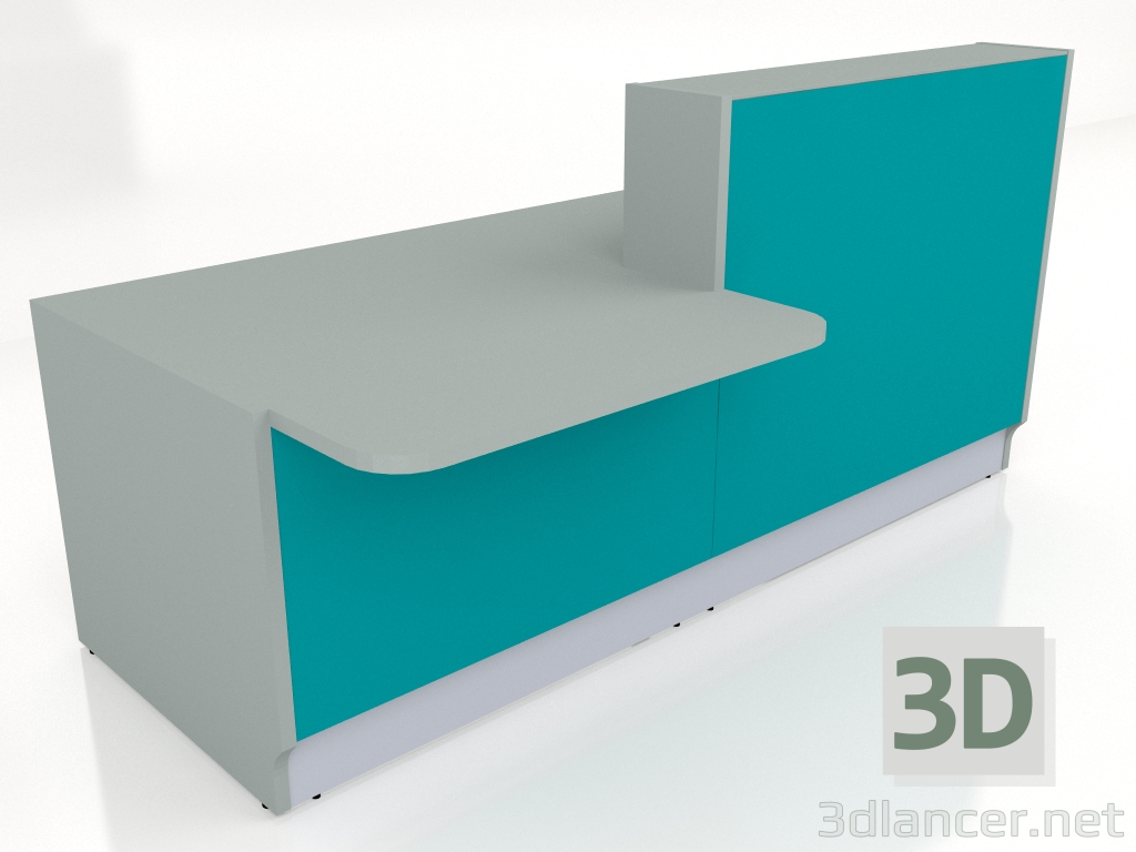 modèle 3D Banque d'accueil Linea LIN34P (2256x1122) - preview